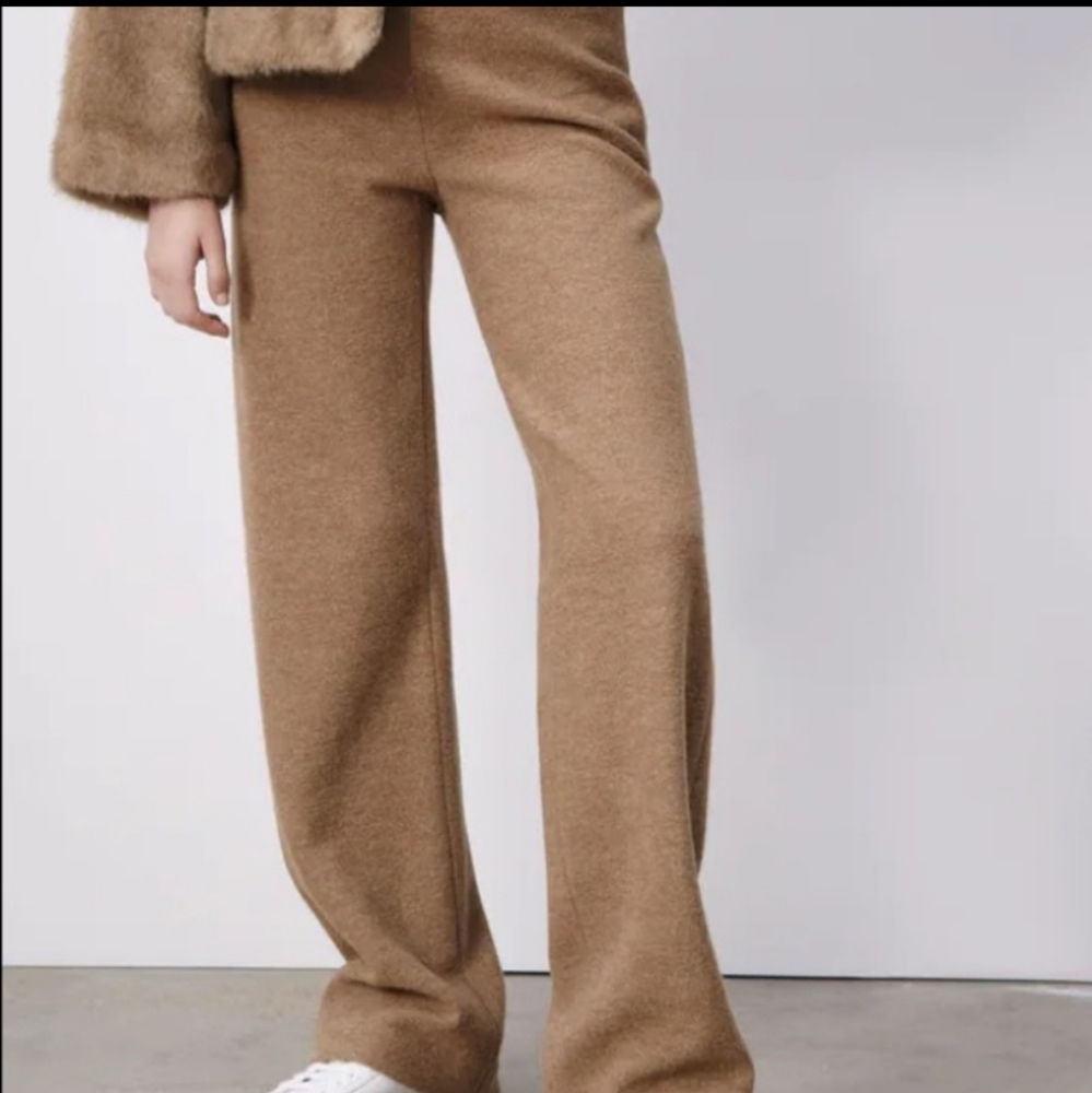 ZARA WOOL PANTS LIMITED EDITION TAUPE BROWN
